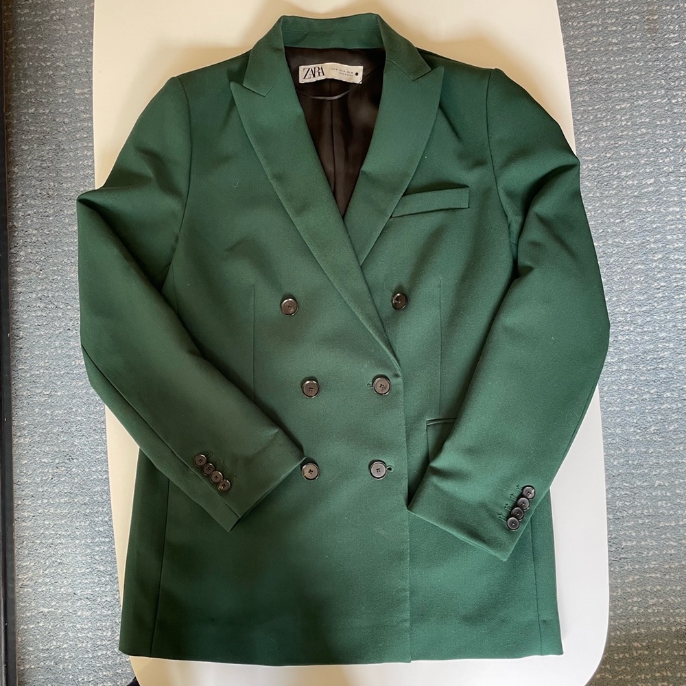 Zara double breasted blazer, size M